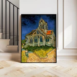 Vincent Van Gogh The Church at Auvers Artwork, Framed Art Reproduction Print of Timeless Impressionist Masterpiece for Home and Office Decor - photo #13