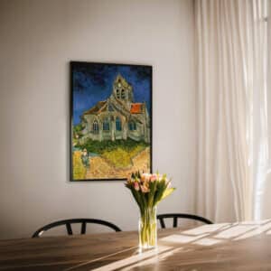 Vincent Van Gogh The Church at Auvers Artwork, Framed Art Reproduction Print of Timeless Impressionist Masterpiece for Home and Office Decor - photo #14