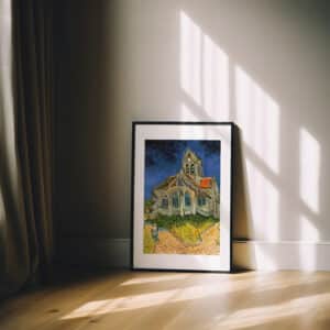Vincent Van Gogh The Church at Auvers Artwork, Framed Art Reproduction Print of Timeless Impressionist Masterpiece for Home and Office Decor - photo #16