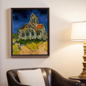 Vincent Van Gogh The Church at Auvers Artwork, Framed Art Reproduction Print of Timeless Impressionist Masterpiece for Home and Office Decor - photo #2