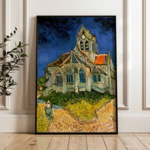 Vincent Van Gogh The Church at Auvers Artwork, Framed Art Reproduction Print of Timeless Impressionist Masterpiece for Home and Office Decor - photo #1