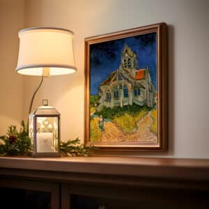 Vincent Van Gogh The Church at Auvers Artwork, Framed Art Reproduction Print of Timeless Impressionist Masterpiece for Home and Office Decor - photo #7
