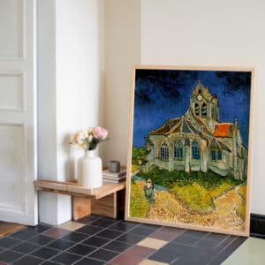 Vincent Van Gogh The Church at Auvers Artwork, Framed Art Reproduction Print of Timeless Impressionist Masterpiece for Home and Office Decor - photo #9