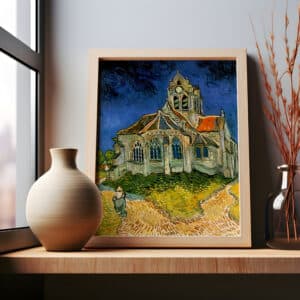 Vincent Van Gogh The Church at Auvers Artwork, Framed Art Reproduction Print of Timeless Impressionist Masterpiece for Home and Office Decor - photo #15