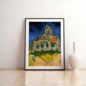 Vincent Van Gogh The Church at Auvers Artwork, Framed Art Reproduction Print of Timeless Impressionist Masterpiece for Home and Office Decor - photo #3