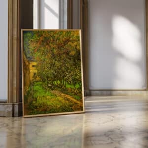 Vincent Van Gogh The Garden of Saint-Paul Hospital Wall Art, Classic Impressionist Print Artwork for Home Decor Gallery Wall or Housewarming Gift
