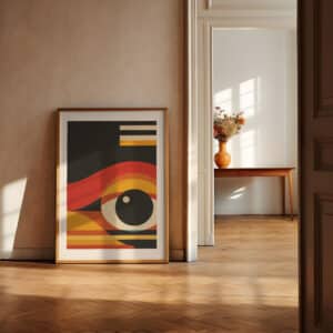 Geometric Watching Eye Bauhaus-Inspired Print Wall Art, MCM Retro Style Artwork for Contemporary Spaces, Perfect Home Decor Gift Idea - photo #7