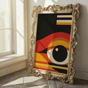 Geometric Watching Eye Bauhaus-Inspired Print Wall Art, MCM Retro Style Artwork for Contemporary Spaces, Perfect Home Decor Gift Idea - photo #8