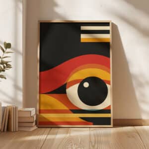 Geometric Watching Eye Bauhaus-Inspired Print Wall Art, MCM Retro Style Artwork for Contemporary Spaces, Perfect Home Decor Gift Idea - photo #10