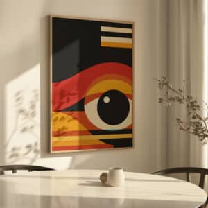 Geometric Watching Eye Bauhaus-Inspired Print Wall Art, MCM Retro Style Artwork for Contemporary Spaces, Perfect Home Decor Gift Idea - photo #6