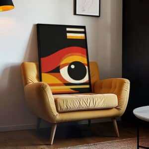 Geometric Watching Eye Bauhaus-Inspired Print Wall Art, MCM Retro Style Artwork for Contemporary Spaces, Perfect Home Decor Gift Idea - photo #3