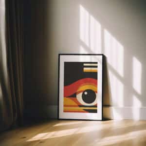 Geometric Watching Eye Bauhaus-Inspired Print Wall Art, MCM Retro Style Artwork for Contemporary Spaces, Perfect Home Decor Gift Idea - photo #15