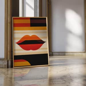 Geometric Lips in Style Bauhaus Art Print, Vibrant MCM Modern Wall Decor for Mid-Century Enthusiasts, Perfect Home Decor Gift for Art Lovers - photo #11