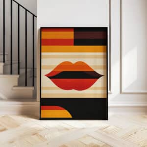 Geometric Lips in Style Bauhaus Art Print, Vibrant MCM Modern Wall Decor for Mid-Century Enthusiasts, Perfect Home Decor Gift for Art Lovers - photo #14