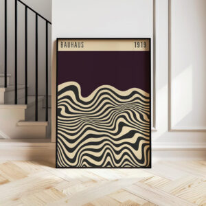 Deep Plum Bauhaus Inspired Wall Art, Geometric Art Print for Mid Century Modern Decor, Perfect Gift for Art Lovers and Home Decor Enthusiasts - photo #10