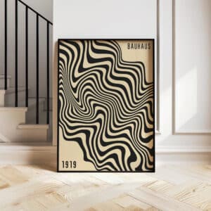 Bauhaus Inspired Wall Art Print, Elegant Geometric Design Print for Mid-Century Modern Home Decor, Vintage Art Gift for Art Lovers