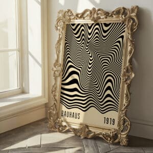 Bauhaus Style Wall Art, Retro Inspired MCM Mid Century Modern Geometric Art for Minimalist Home, Artistic Gift for Creative Friends - photo #9