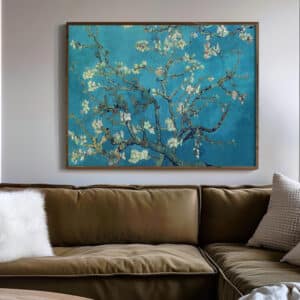 Vincent Van Gogh Branches with Almond Blossom Wall Art, Elegant Impressionist Fine Art Print for Living Room Décor, Ideal Housewarming Gift