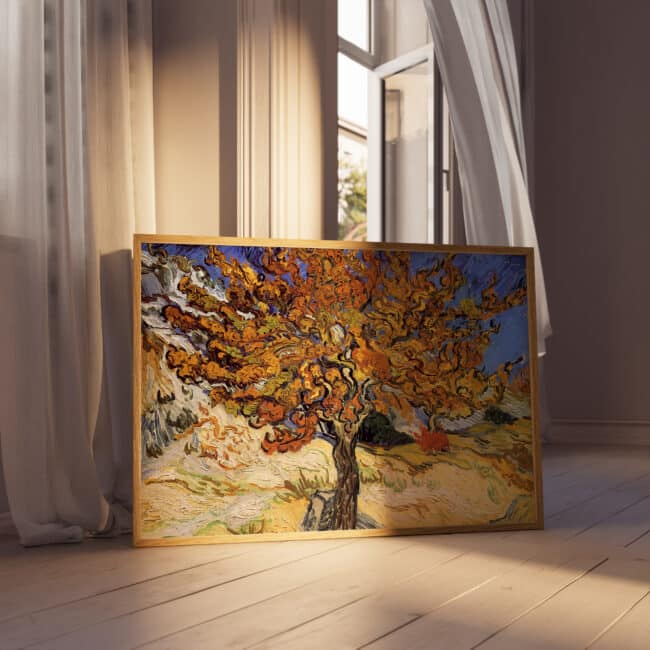 The Mulberry Tree Vincent Van Gogh Reproduction Wall Art, Fine Art Print of Famous Van Gogh Painting for Art Lovers, Impressionist Home Decor Gift
