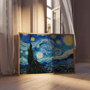 Vincent Van Gogh The Starry Night Fine Art Print, Classic Framed Wall Art for Home Decor, Timeless Artwork Gift for Weddings and Offices - photo #1