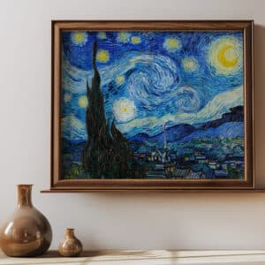 Vincent Van Gogh The Starry Night Fine Art Print, Classic Framed Wall Art for Home Decor, Timeless Artwork Gift for Weddings and Offices - photo #2
