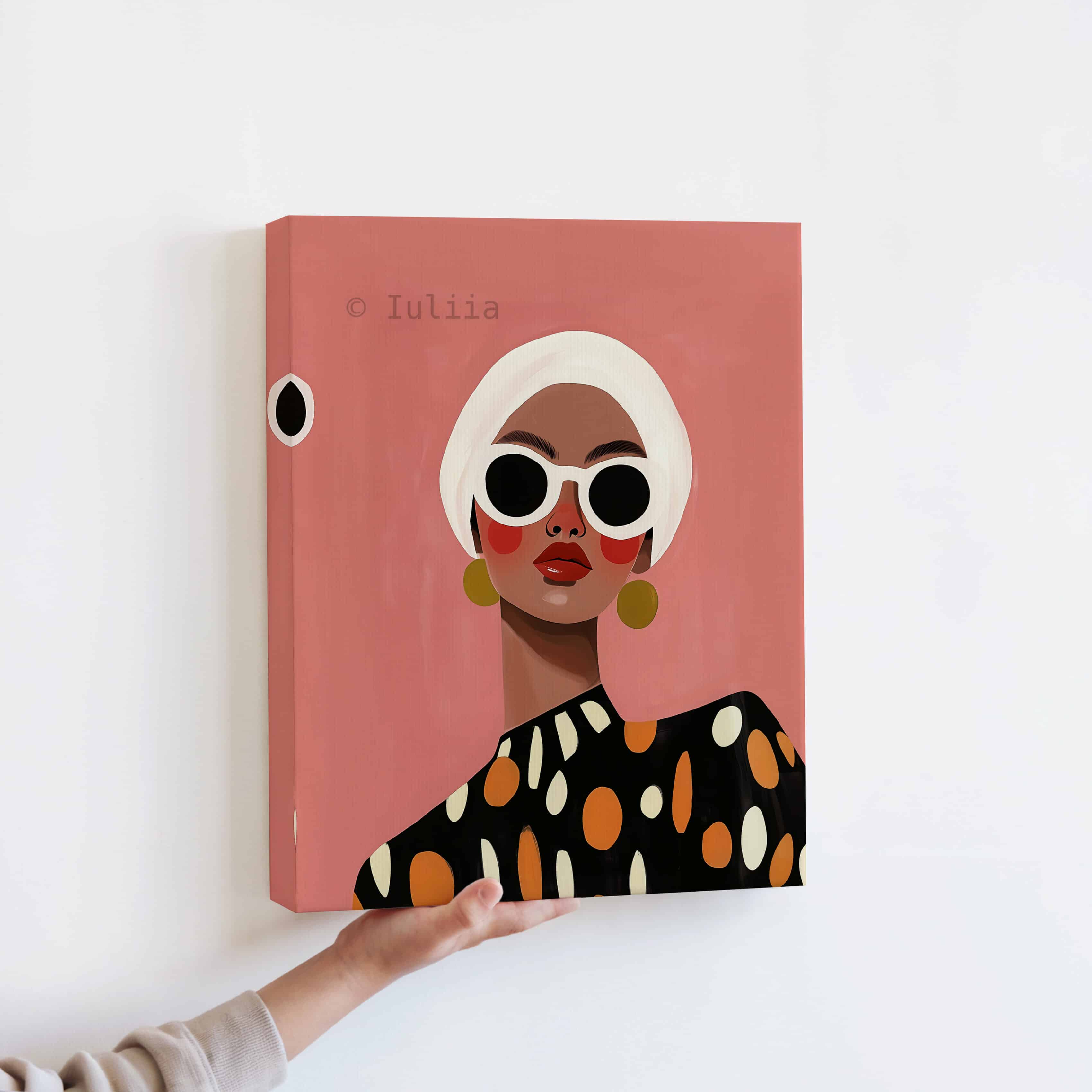 Gallery Wall Set of Three Canvas Prints with Modern Fashion Figures, Curated Art Arrangement for Living Room or Hallway Display - photo #10