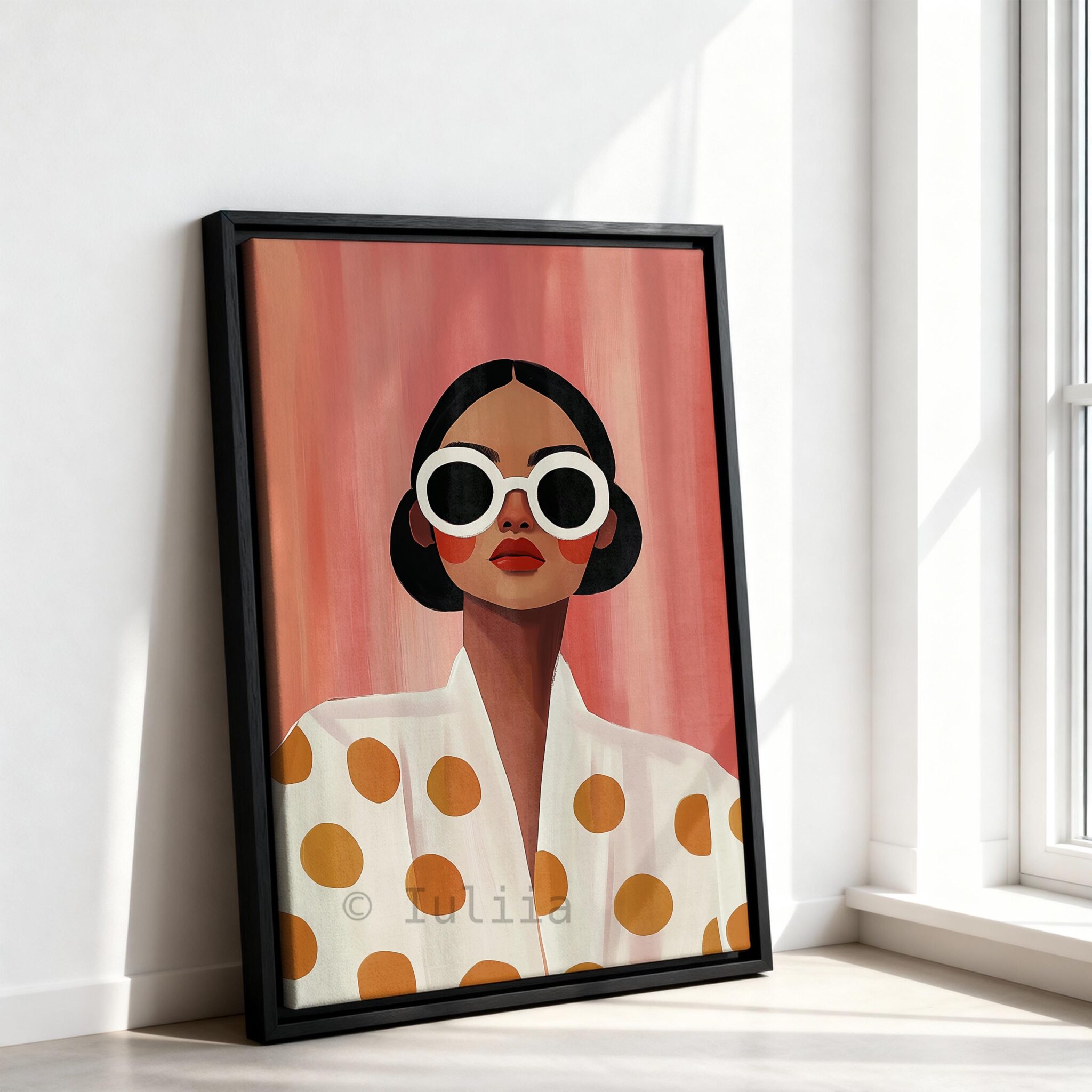 Fashion Wall Art Canvas Set of 3, Modern Woman Portrait Triptych with Bold Colors, Editorial Style Decor for Living Room or Bedroom - photo #11