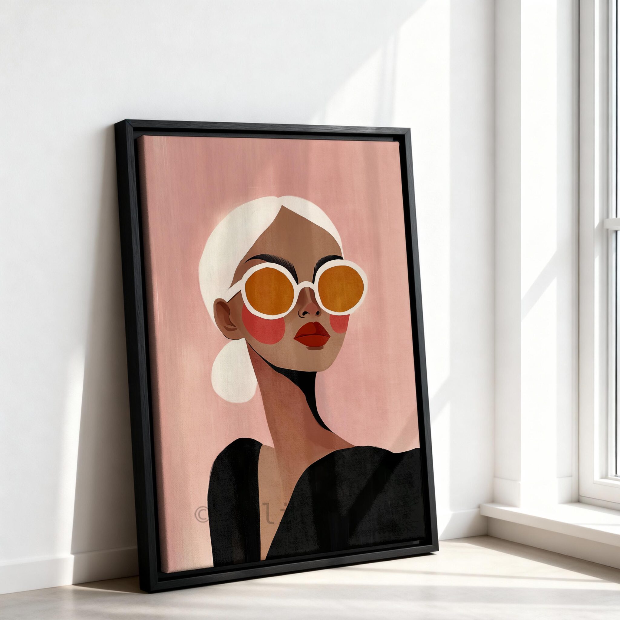 Neutral Wall Art Triptych Canvas, Elegant Woman Portrait in Soft Beige Tones for Quiet Luxury Living Room Interior Styling - photo #11