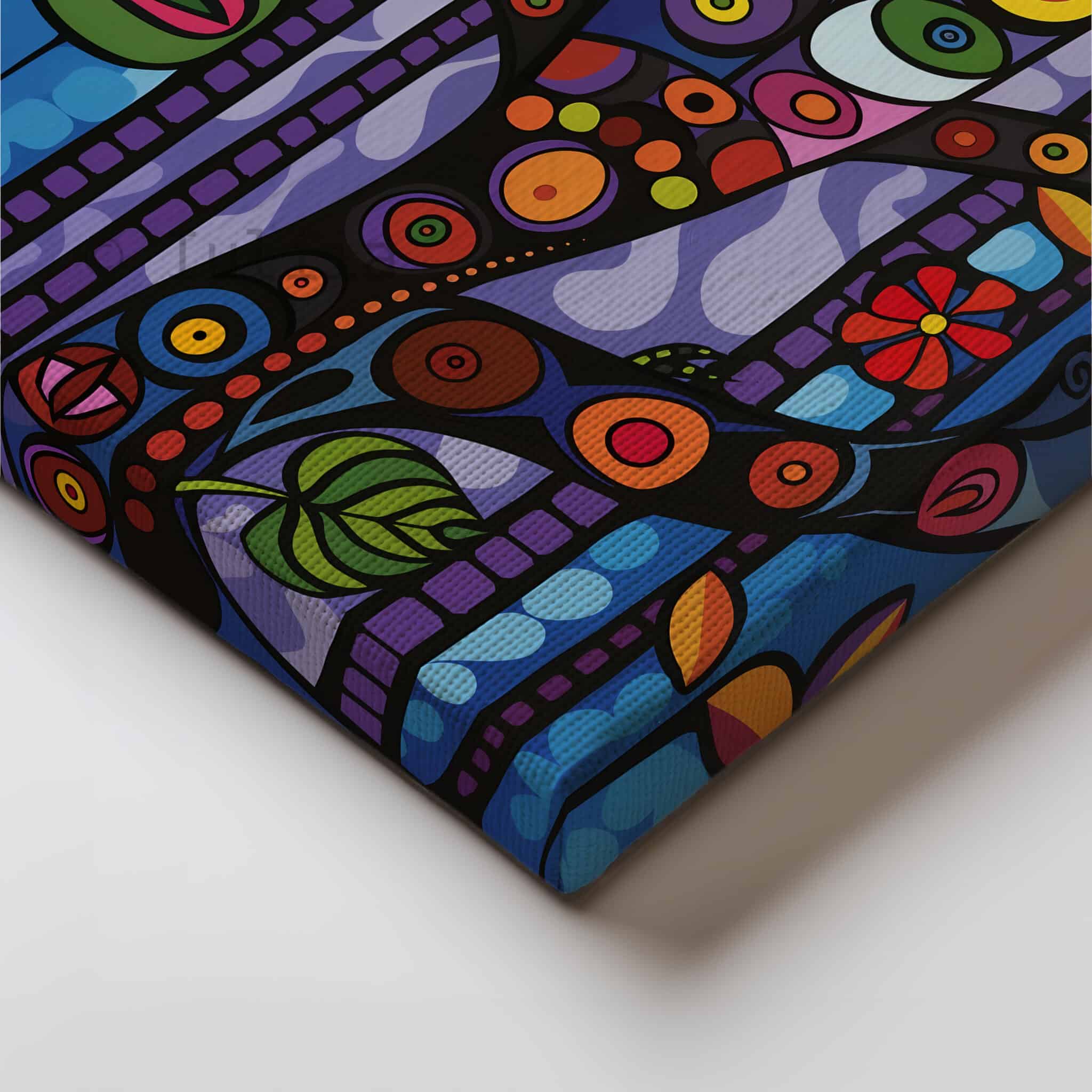 Wisdom Owl Print on Canvas Colorful Forest Owl Artwork, Symbolic Woodland Bird Decor, Nature Inspired Wall Art - photo #1