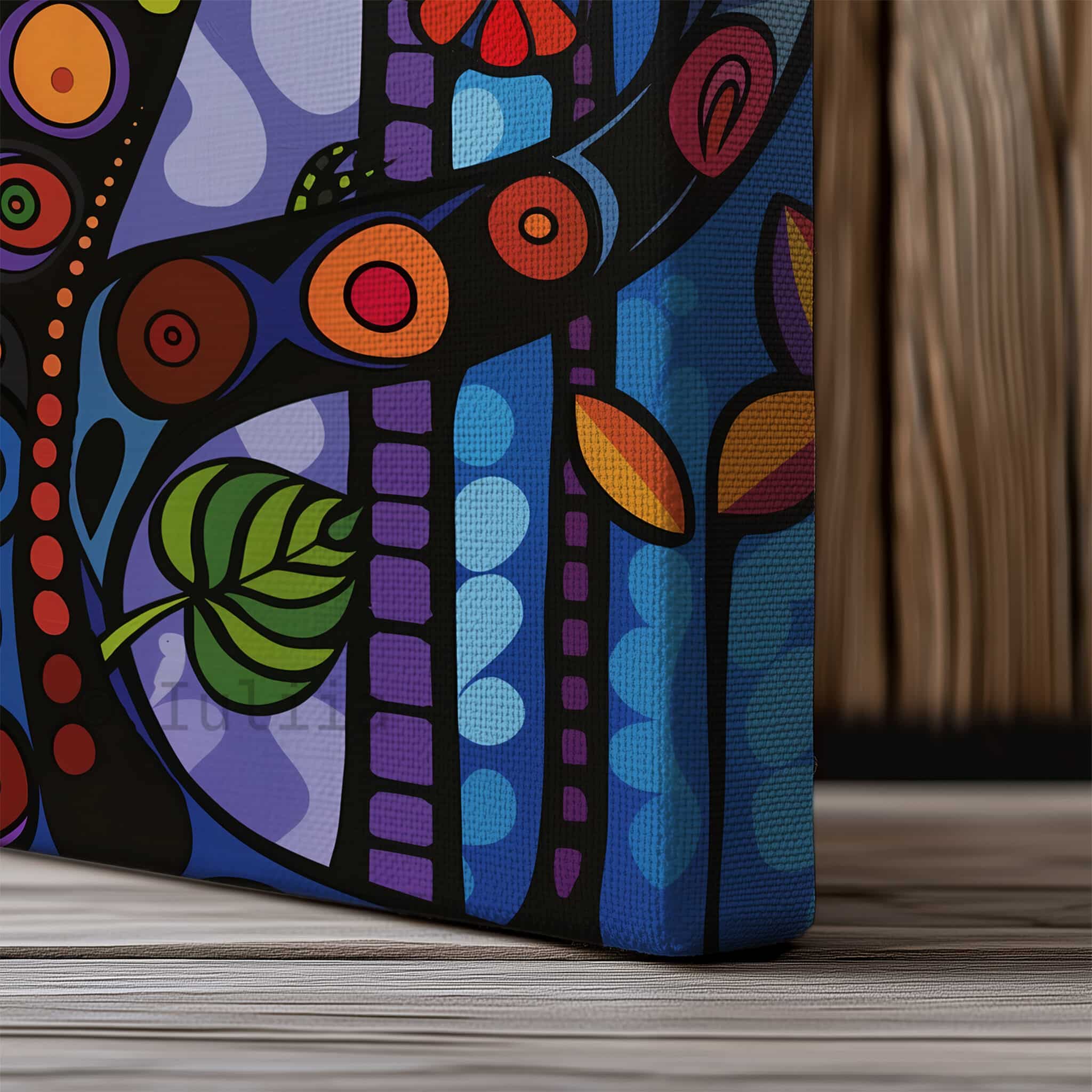 Wisdom Owl Print on Canvas Colorful Forest Owl Artwork, Symbolic Woodland Bird Decor, Nature Inspired Wall Art - photo #19