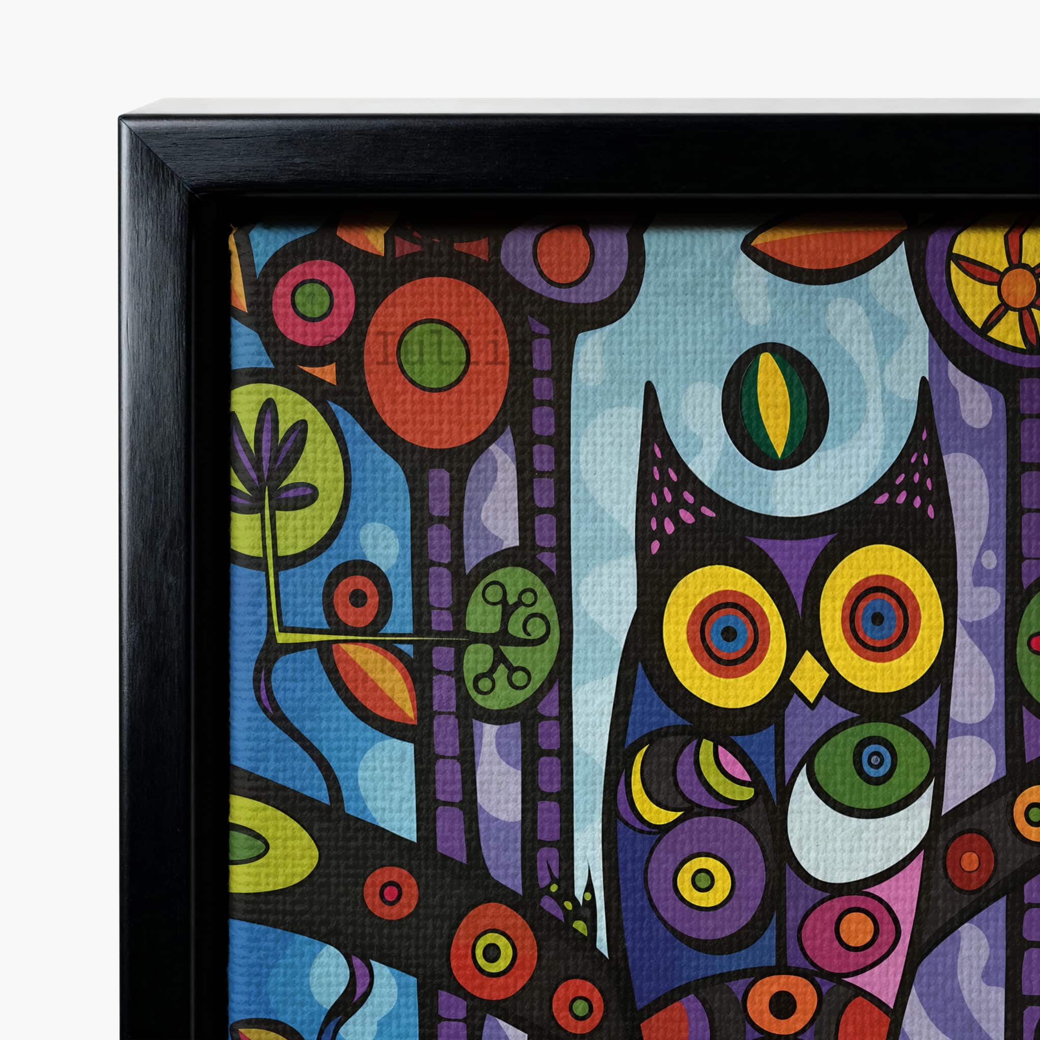 Wisdom Owl Print on Canvas Colorful Forest Owl Artwork, Symbolic Woodland Bird Decor, Nature Inspired Wall Art - photo #6