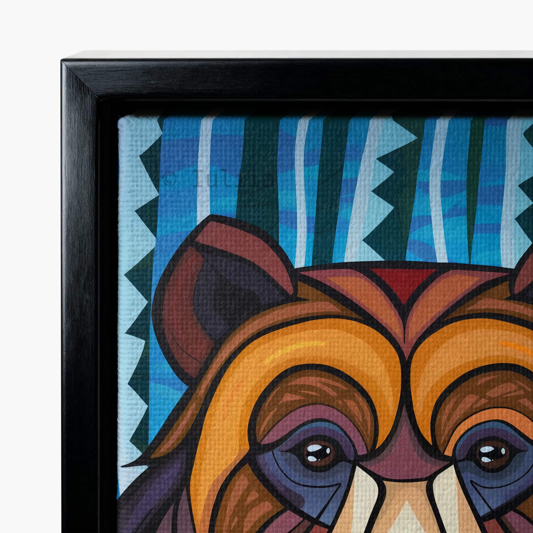 Woodland Bear Canvas Wall Art Forest Animal Framed Artwork, Colorful Wildlife Portrait, Nature Inspired Lodge Decor - photo #6