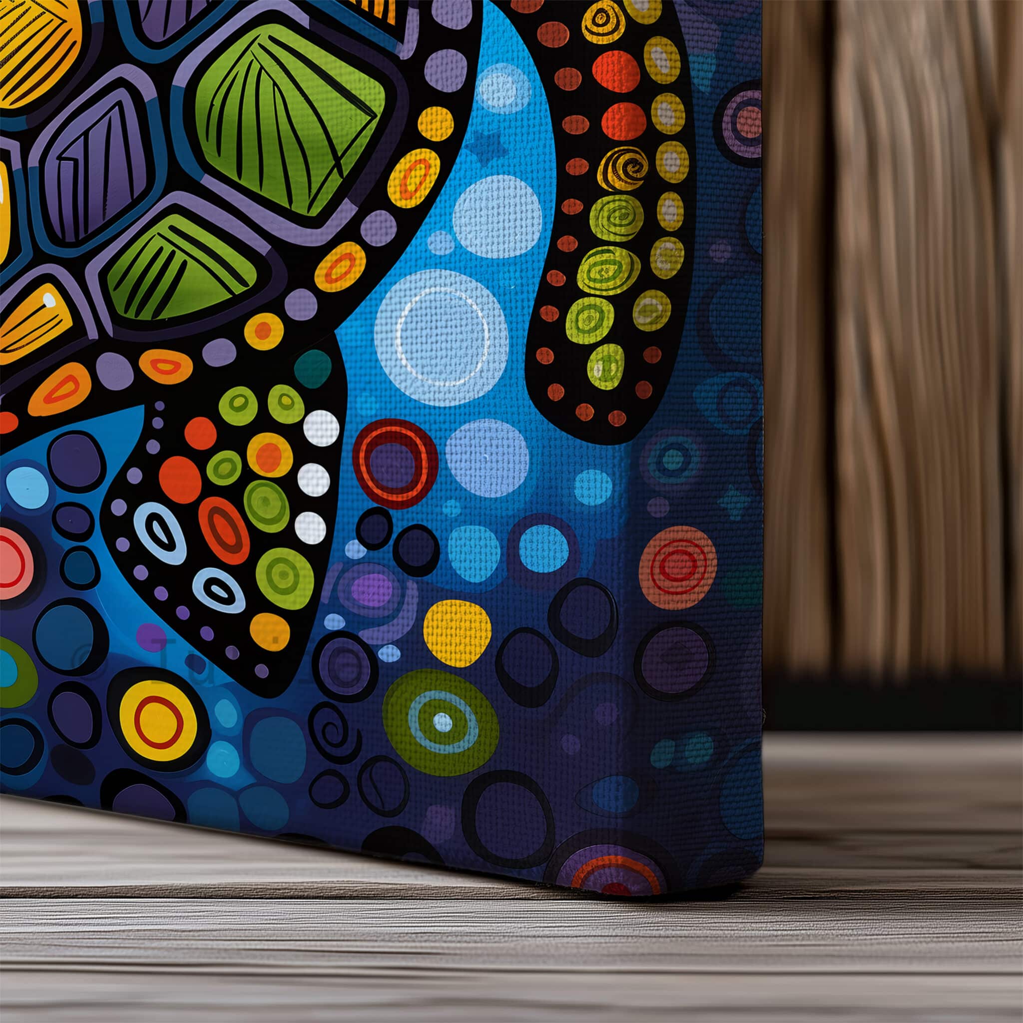 Sea Turtle Canvas Print, Colorful Ocean Wildlife Wall Art, Canadian Aboriginal Inspired Coastal Decor, Living Room Artwork - photo #19