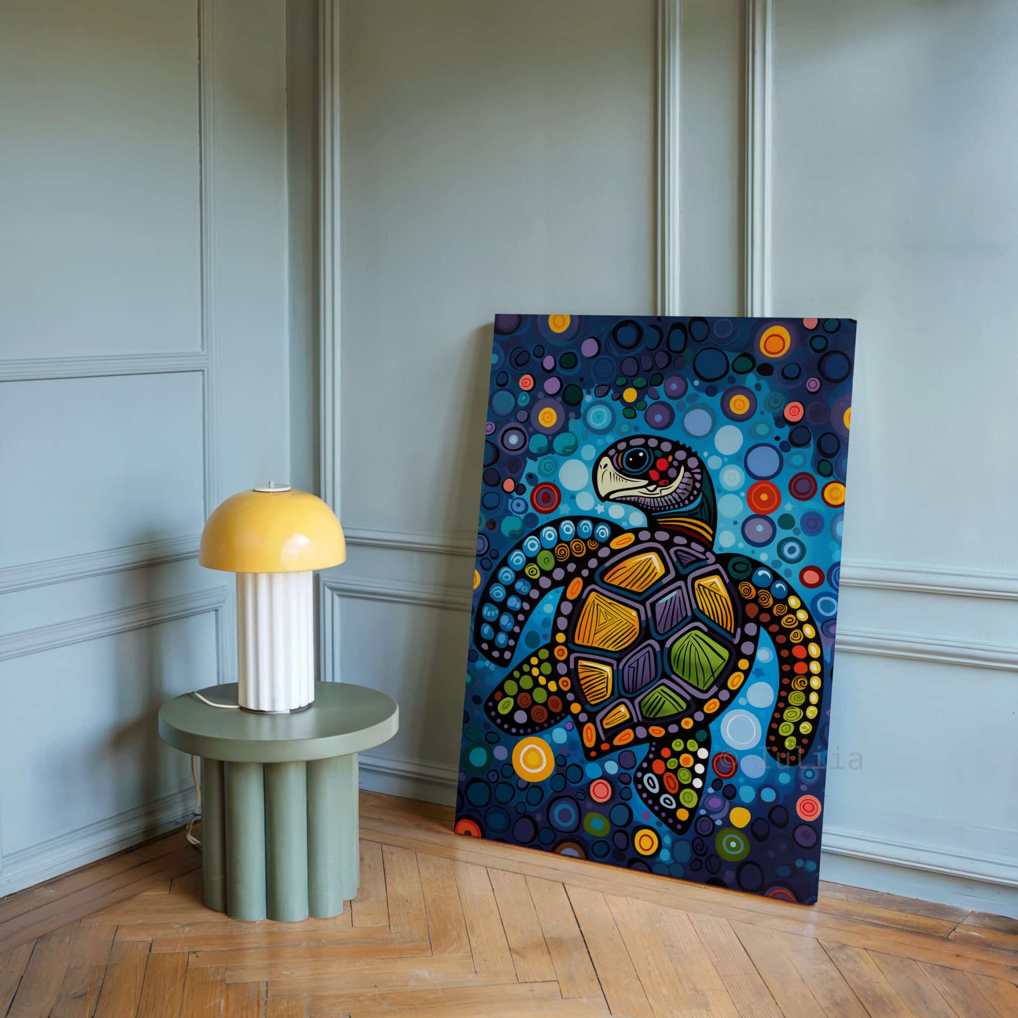 Sea Turtle Canvas Print, Colorful Ocean Wildlife Wall Art, Canadian Aboriginal Inspired Coastal Decor, Living Room Artwork - photo #17
