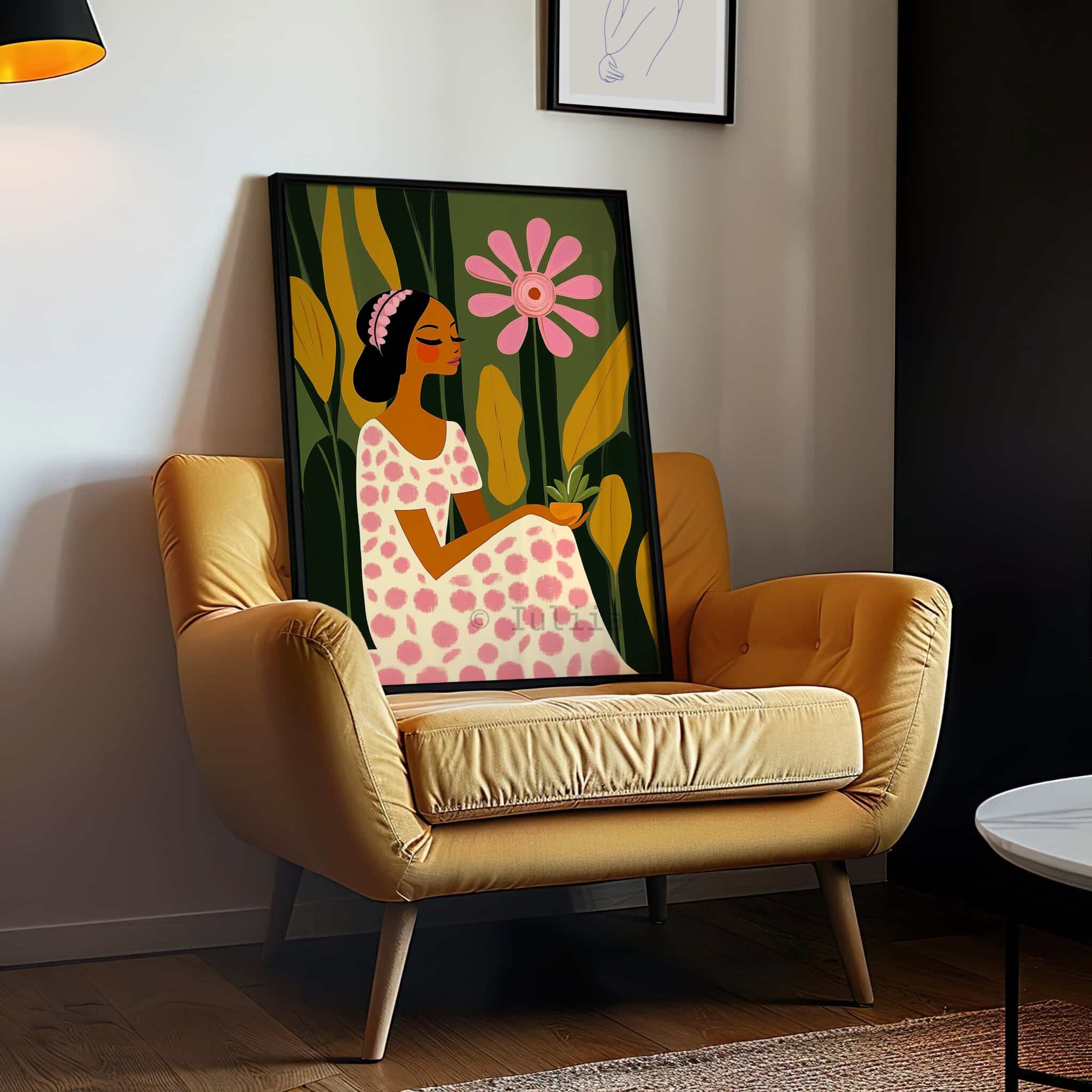Garden Muse Print, Floral Portrait Art, Botanical Woman Decor for Bedroom and Feminine Interior - photo #11