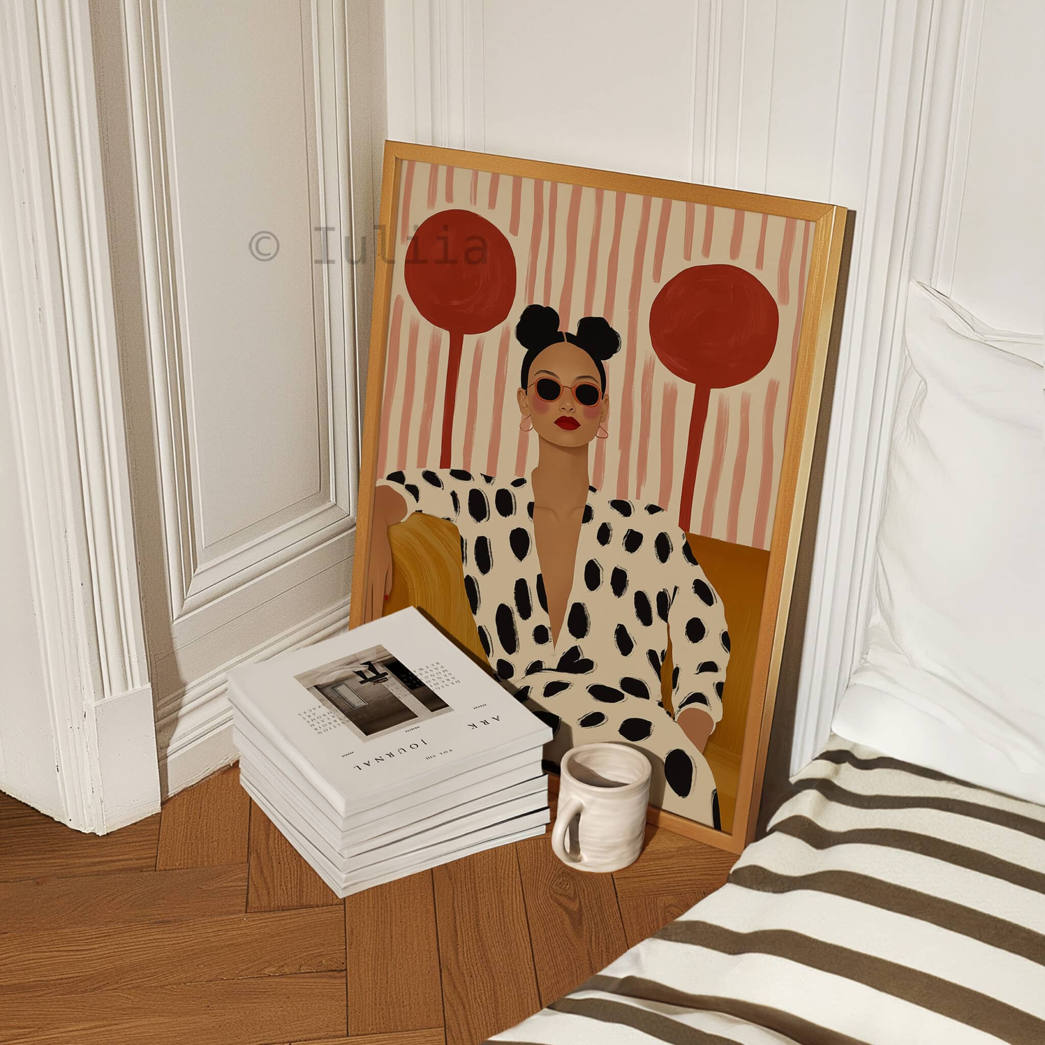 Stylish Woman Art Print, Modern Fashion Portrait, Chic Bedroom Decor, Vanity Room Wall Decor - photo #4