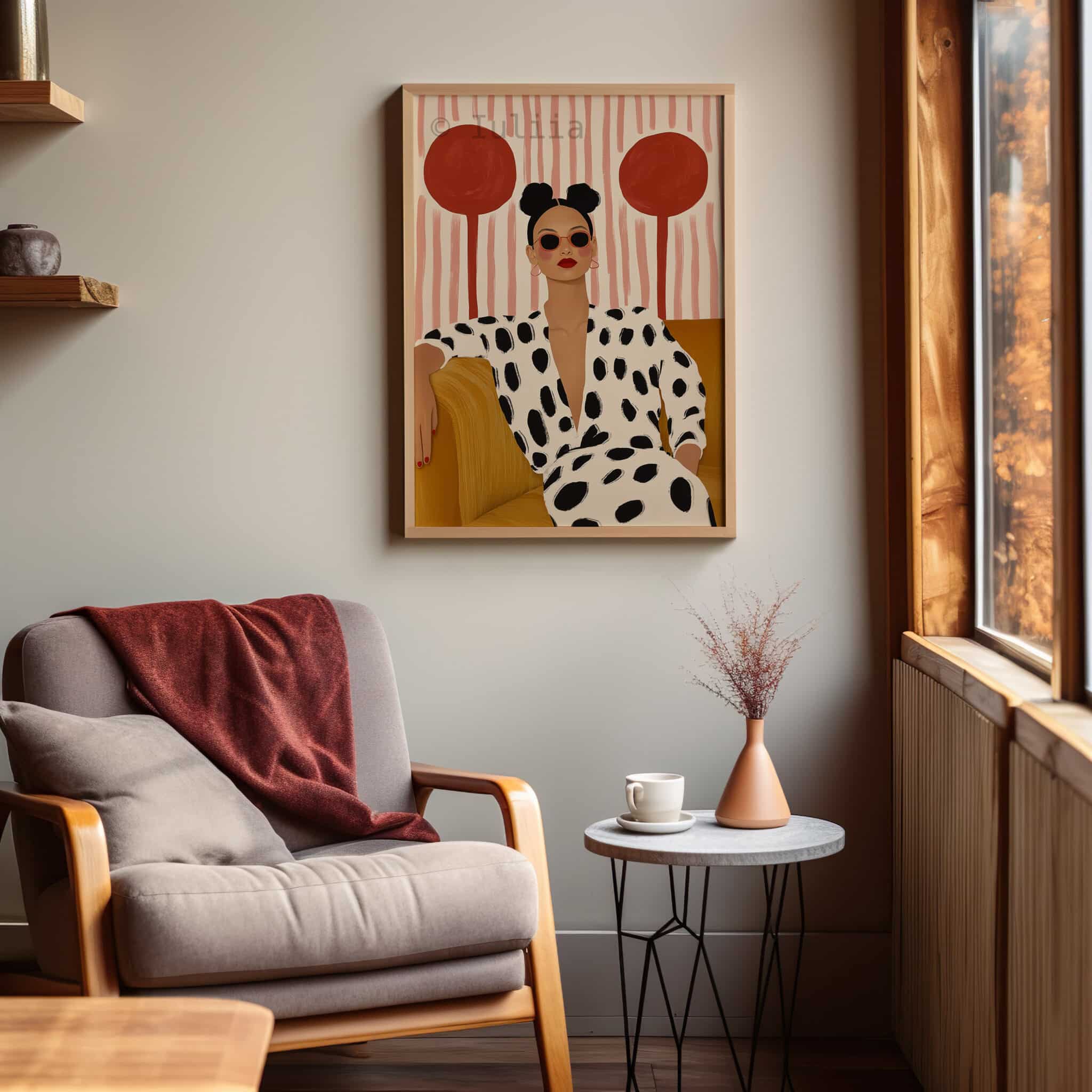 Stylish Woman Art Print, Modern Fashion Portrait, Chic Bedroom Decor, Vanity Room Wall Decor - photo #6