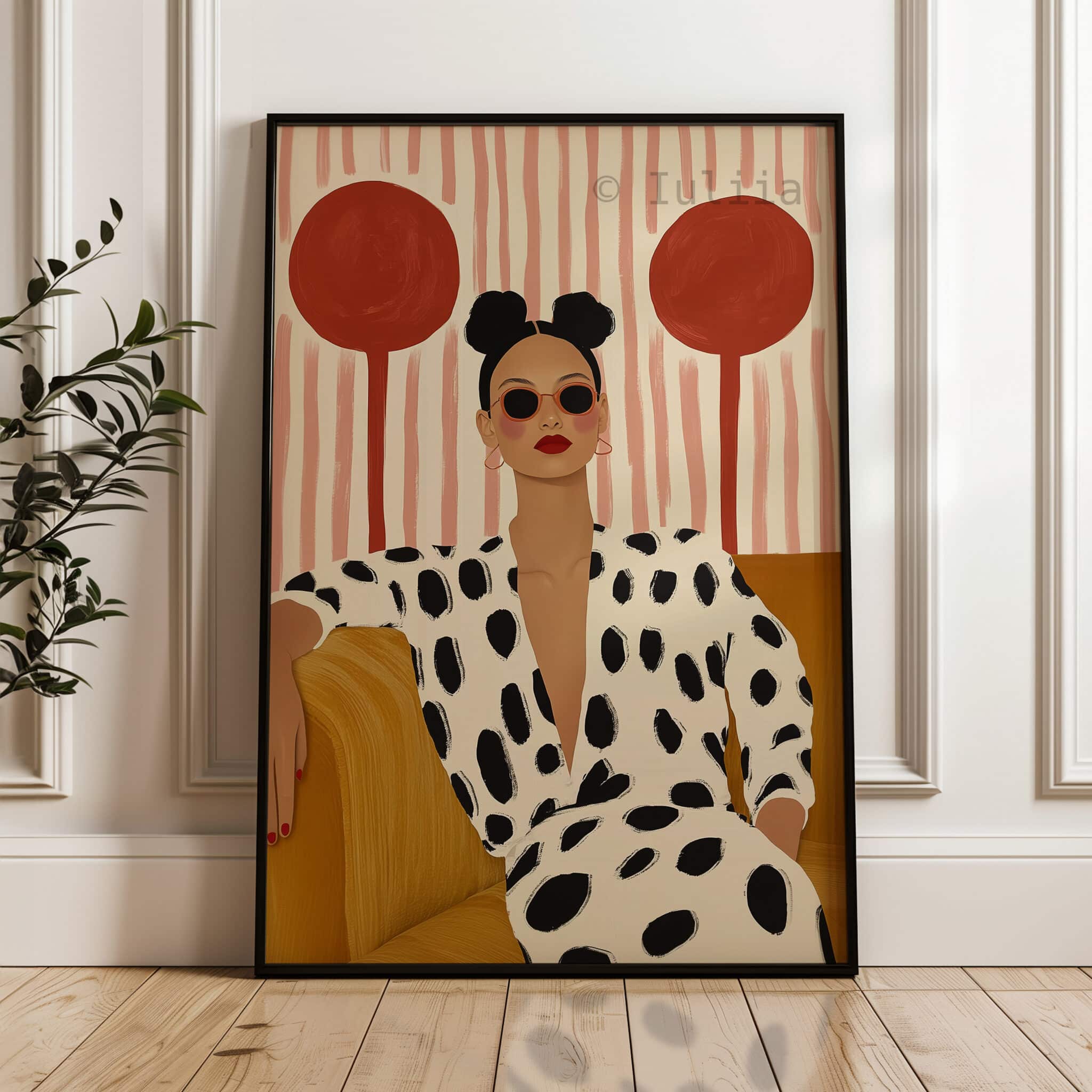 Stylish Woman Art Print, Modern Fashion Portrait, Chic Bedroom Decor, Vanity Room Wall Decor - photo #3