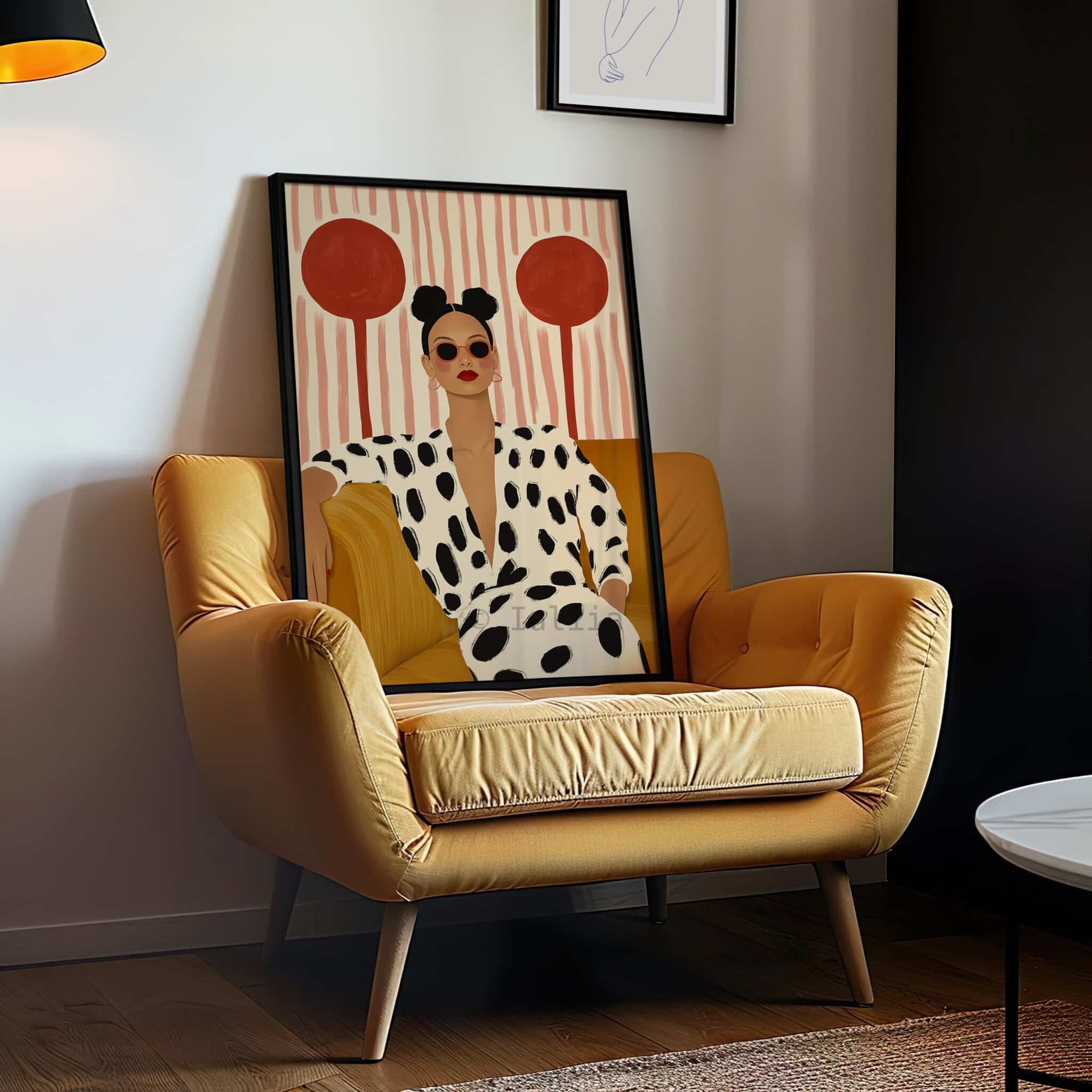 Stylish Woman Art Print, Modern Fashion Portrait, Chic Bedroom Decor, Vanity Room Wall Decor - photo #11