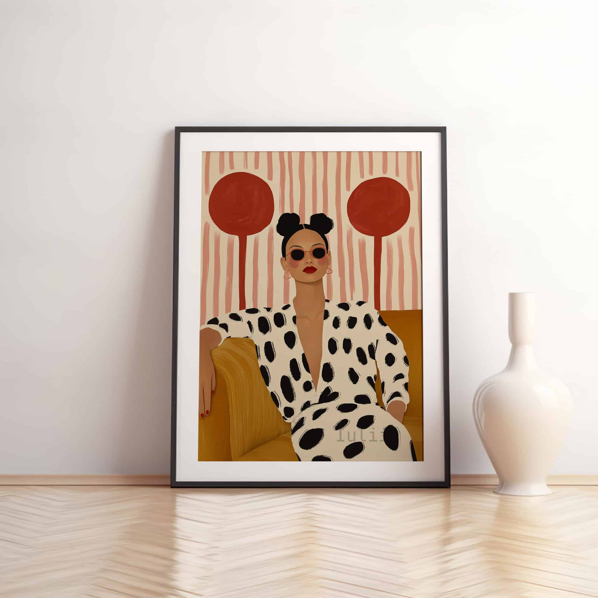 Stylish Woman Art Print, Modern Fashion Portrait, Chic Bedroom Decor, Vanity Room Wall Decor - photo #10