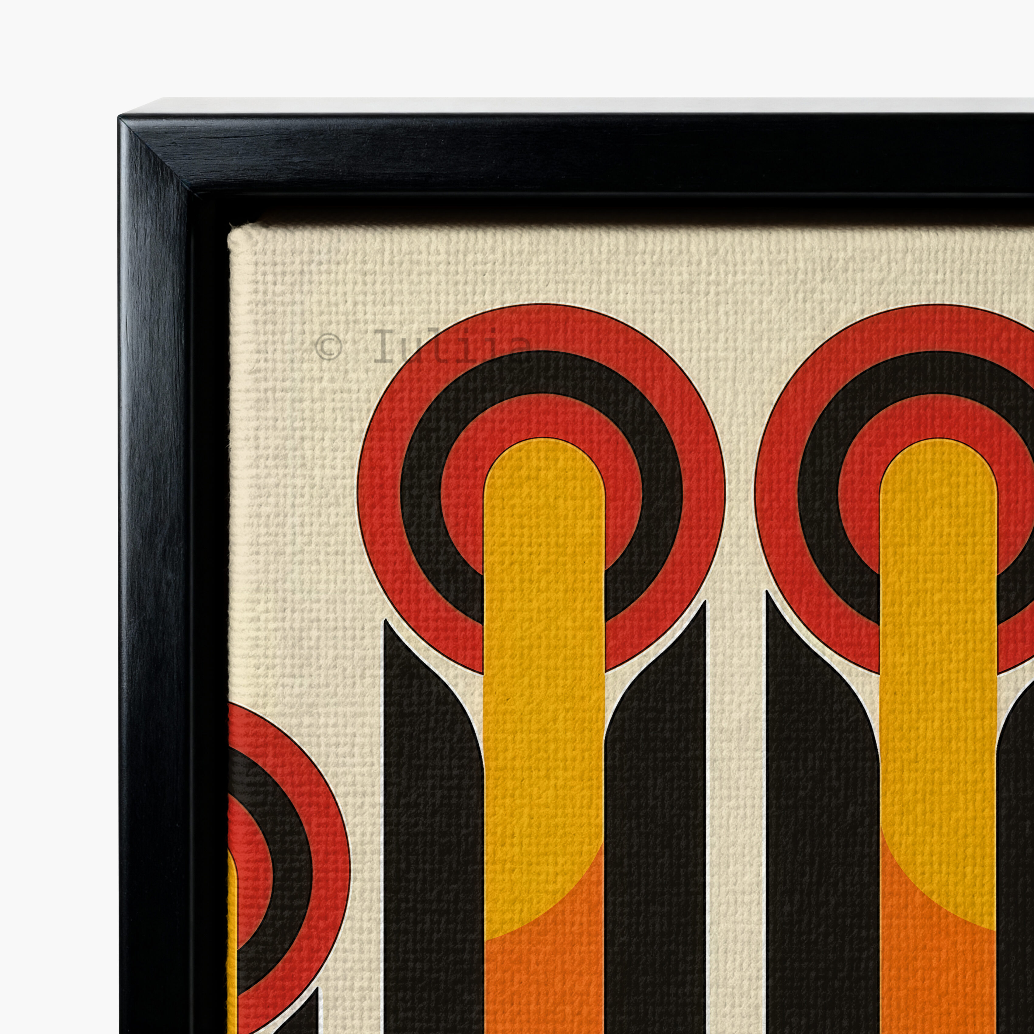 Canvas Architectural Wall Art, Bauhaus Geometric Towers, Retro Circle Composition, Modernist Landmark Design, Loft Decor - photo #6