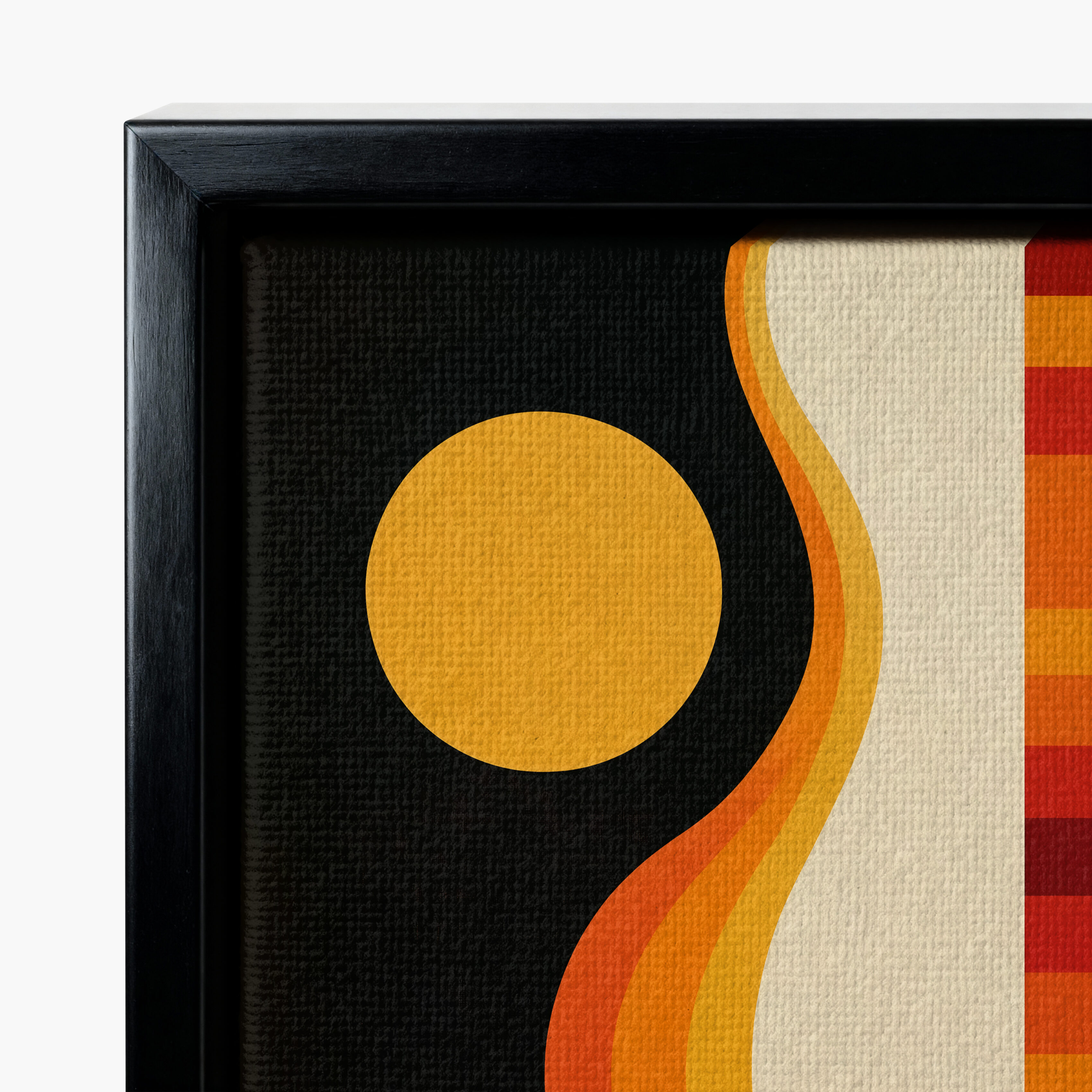 Retro Minimal Canvas, Sunset Wave Print Composition, Bauhaus Color Rhythm Artwork, Modern Interior Accent, Mid Century Inspired Decor - photo #6
