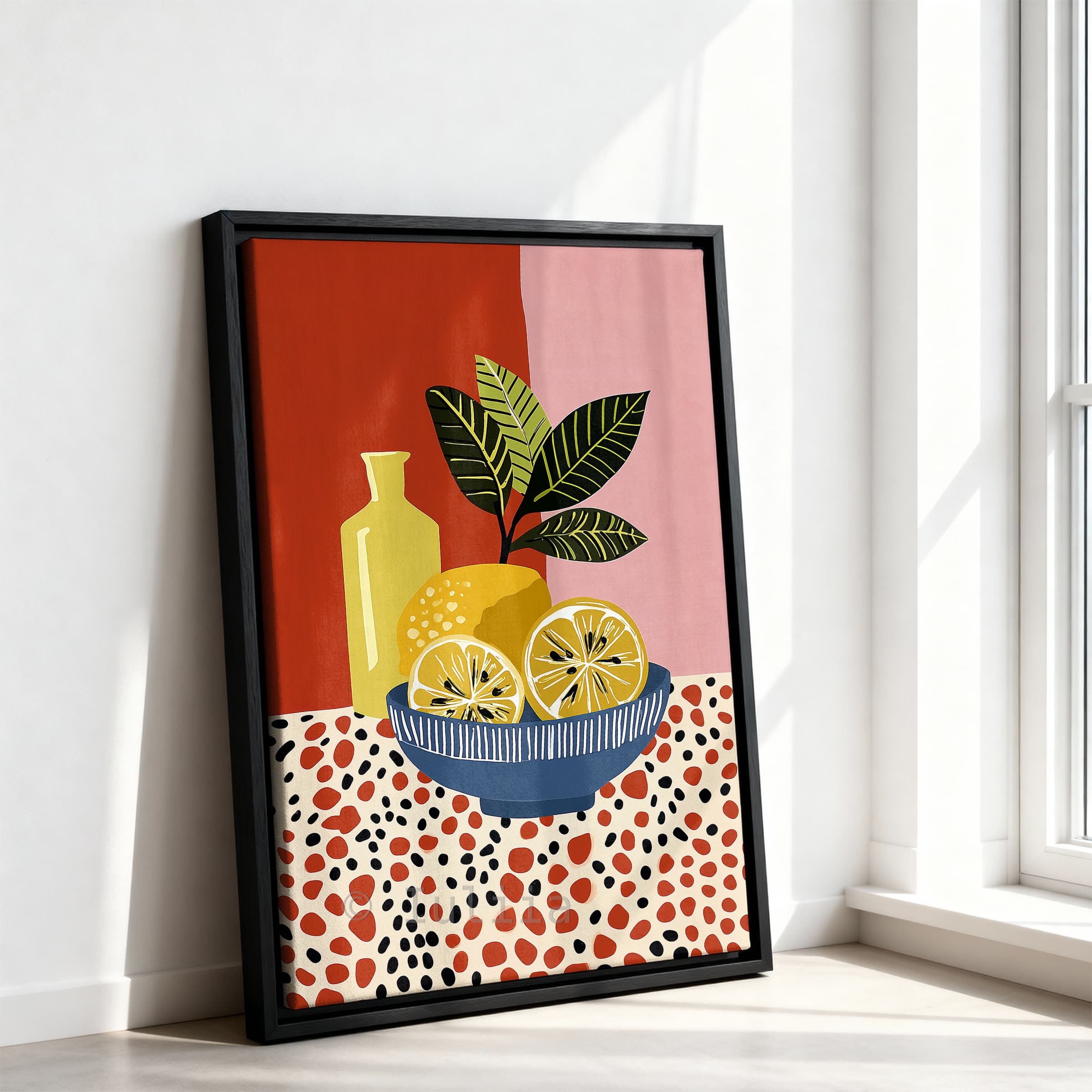 Citrus Grove Art Canvas, Lemon Wall Art, Botanical Kitchen Decor, Modern Fruit Illustration, Colorful Home Accent - photo #7