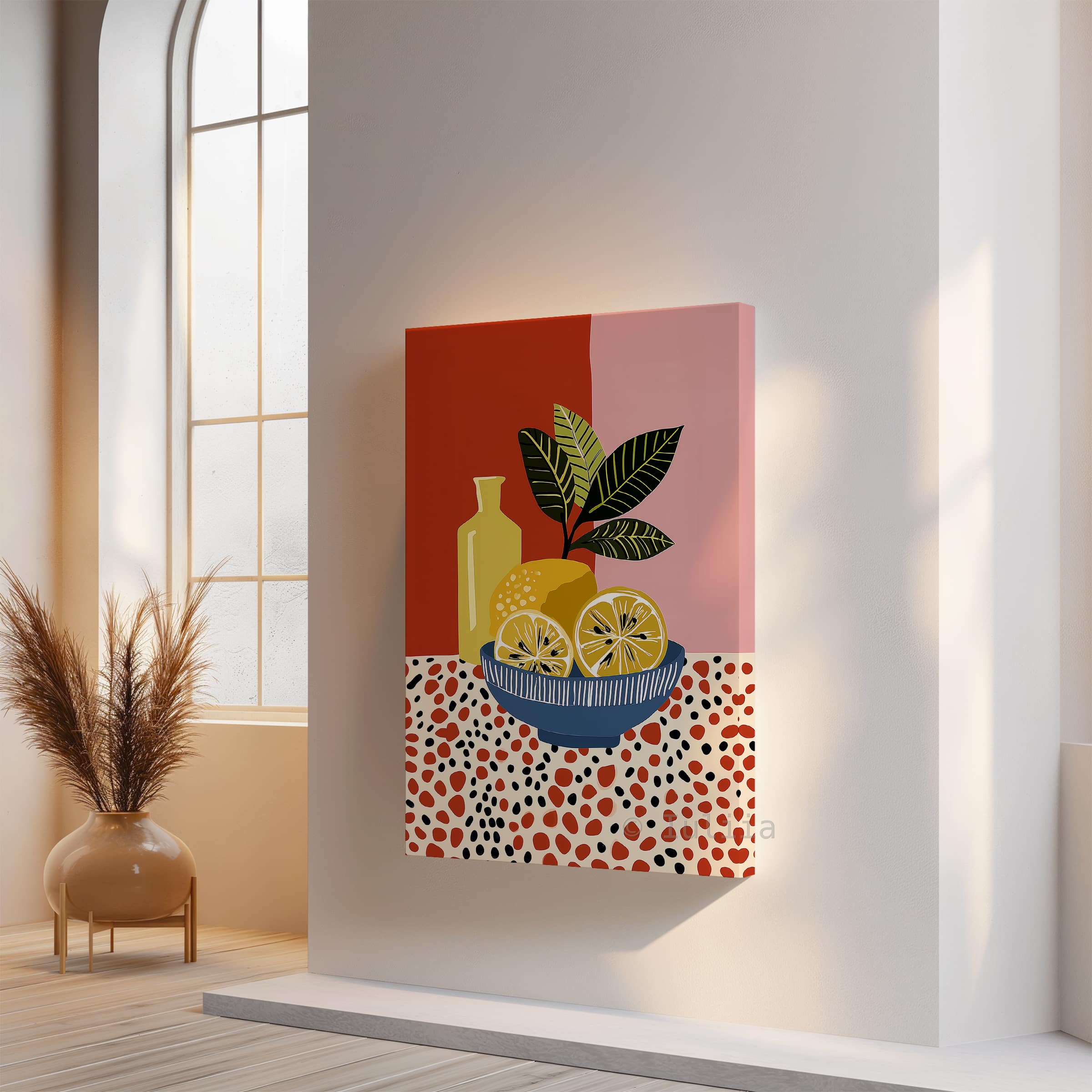 Citrus Grove Art Canvas, Lemon Wall Art, Botanical Kitchen Decor, Modern Fruit Illustration, Colorful Home Accent - photo #15