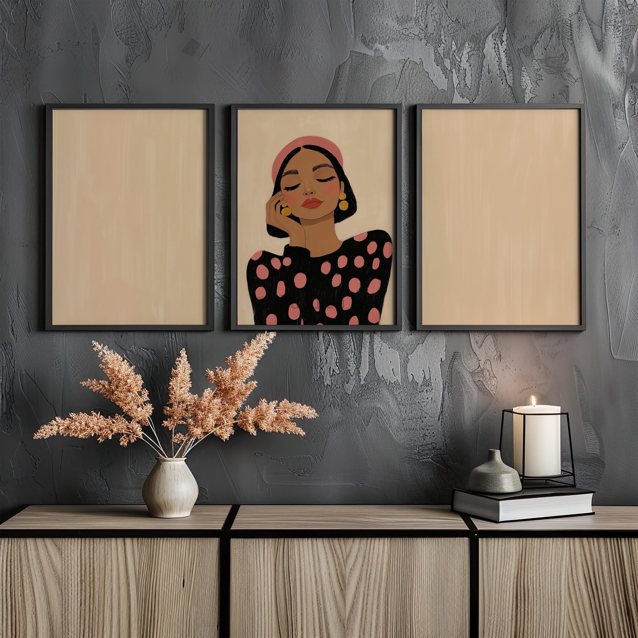 Chic Fashion Portrait Set of 3, Elegant Woman Prints, Modern Boutique Wall Art, Feminine Gallery Decor, Stylish Bedroom Posters - photo #14