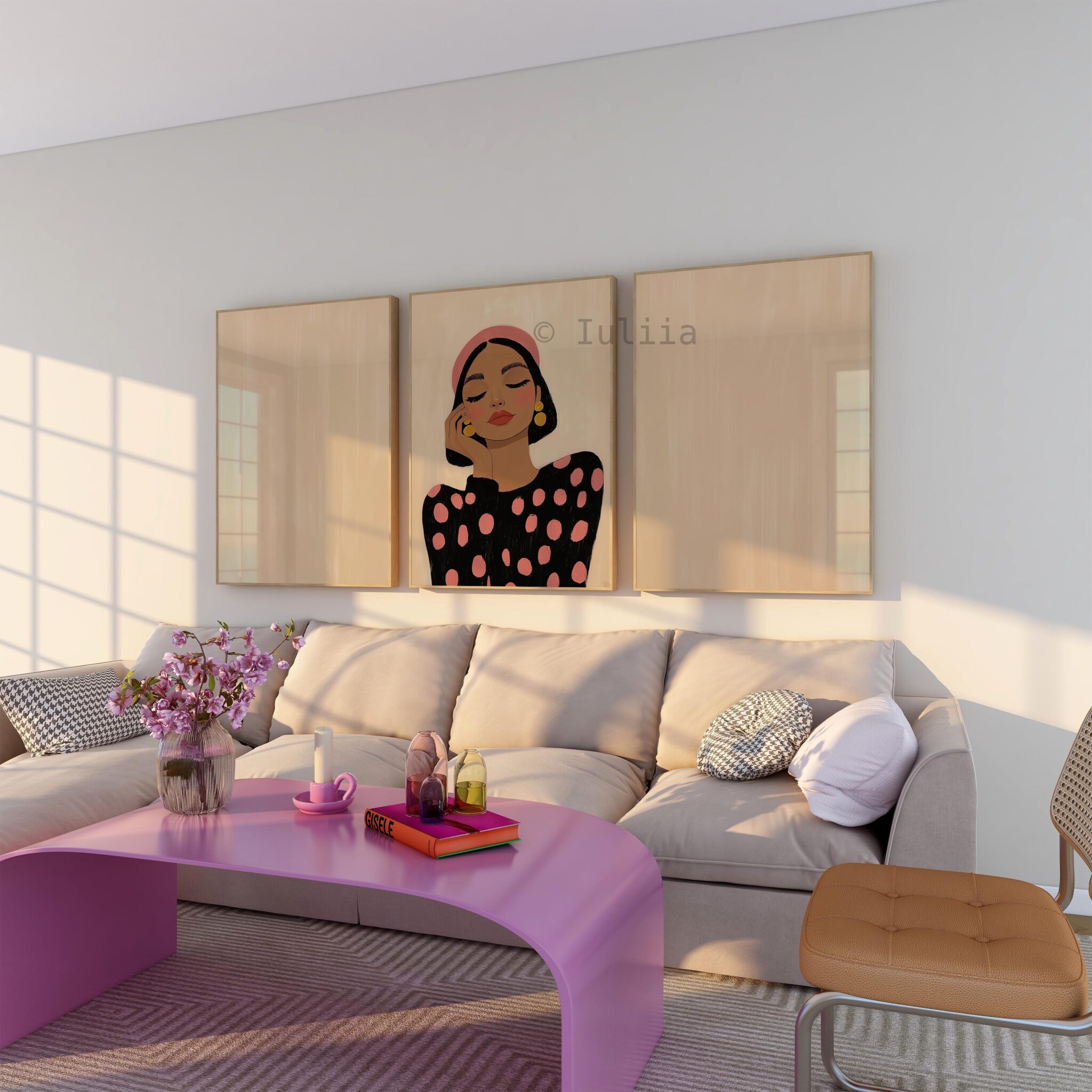 Chic Fashion Portrait Set of 3, Elegant Woman Prints, Modern Boutique Wall Art, Feminine Gallery Decor, Stylish Bedroom Posters - photo #3