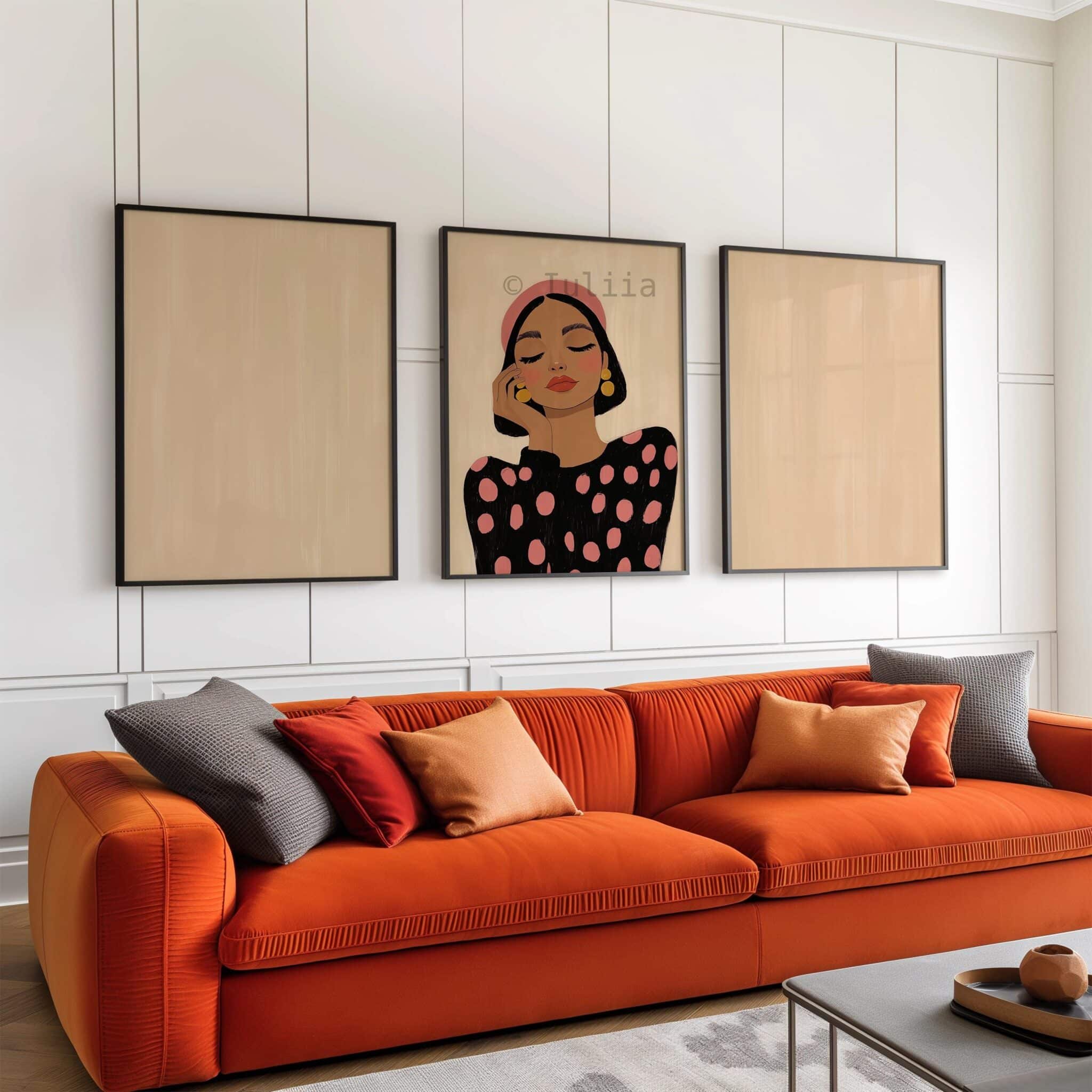 Chic Fashion Portrait Set of 3, Elegant Woman Prints, Modern Boutique Wall Art, Feminine Gallery Decor, Stylish Bedroom Posters - photo #9