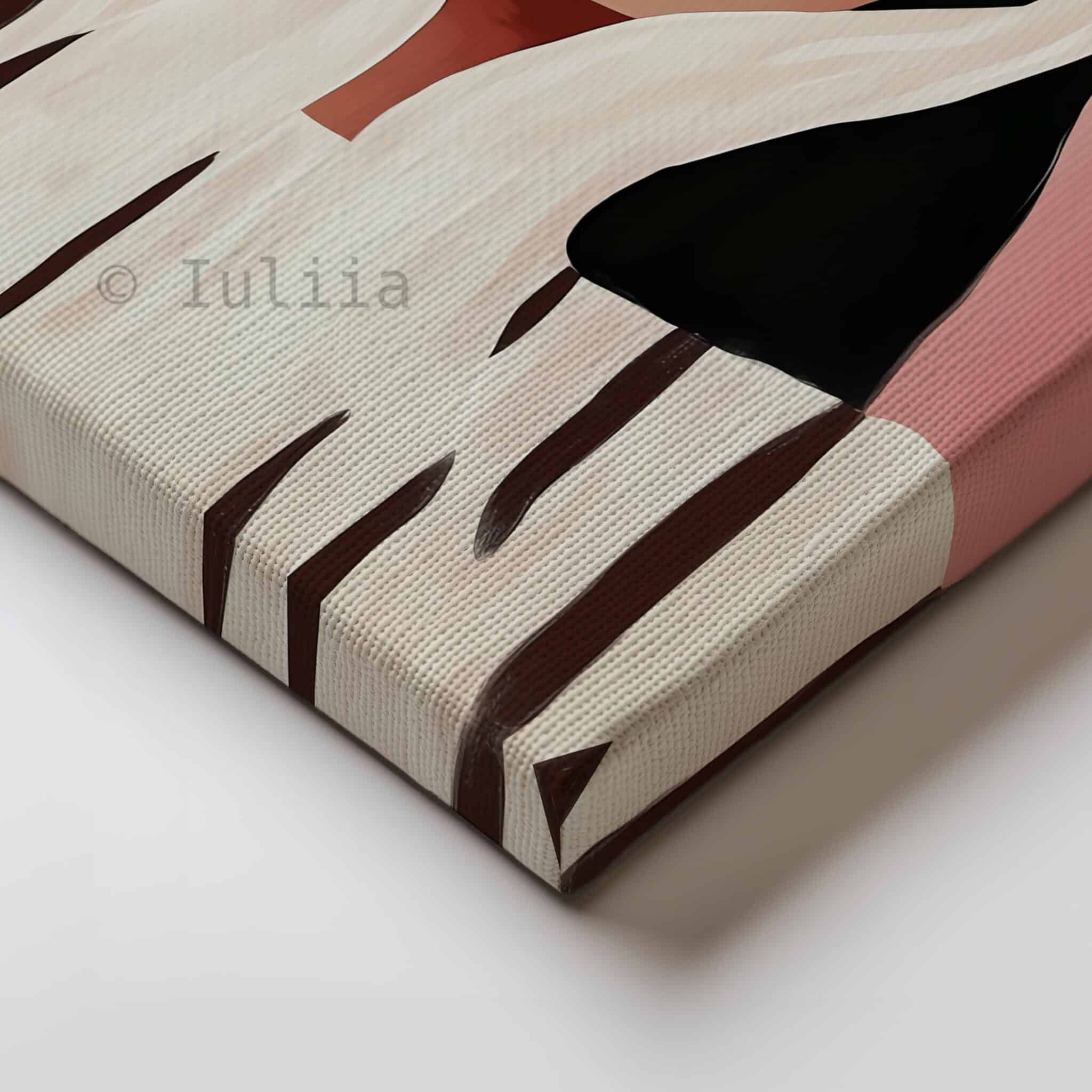 Contemporary Portrait Canvas Set of 3 Art, Blush Daisy Triptych, Feminine Minimalist Artwork, Quiet Luxury Bedroom Decor - photo #1