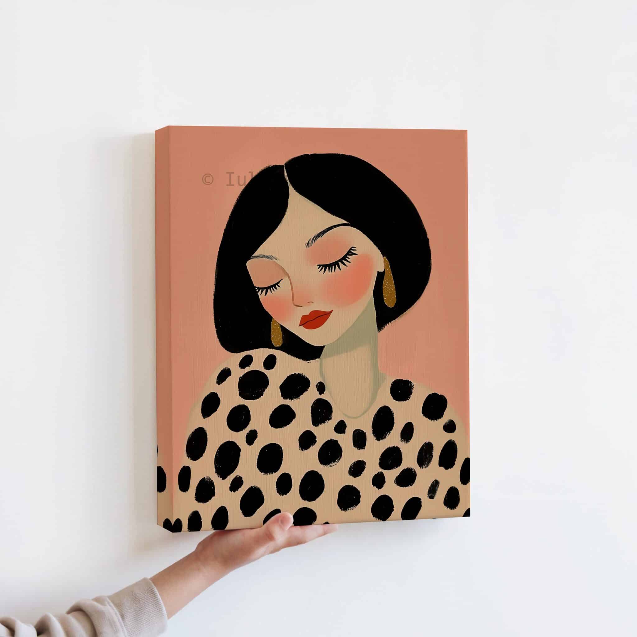 Stylish Woman Art Three Panels Canvas, Minimalist Portrait Triptych, Blush Pink Contemporary Set of 3 Wall Decor, Parisian Bedroom Style - photo #10