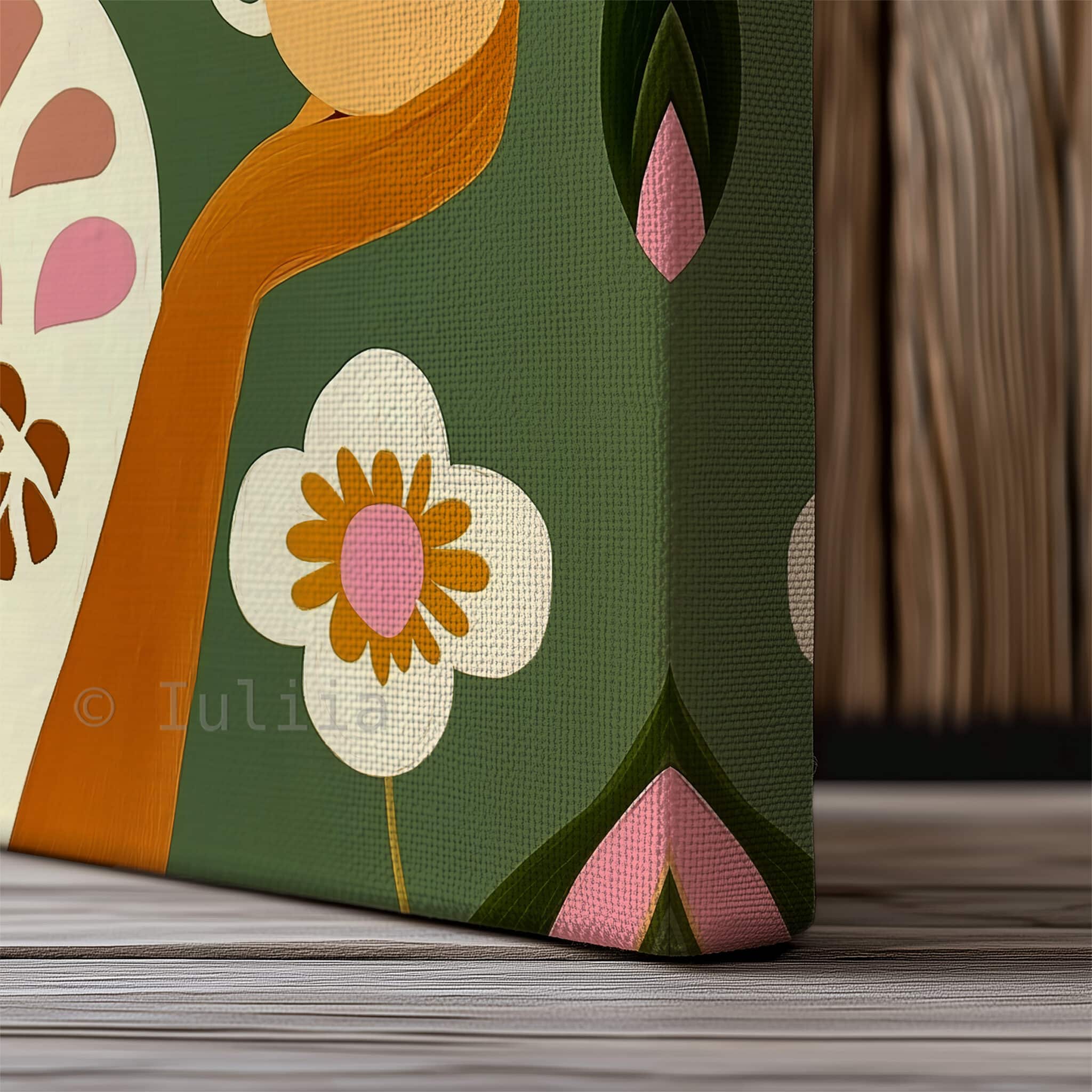 Coffee Lover Canvas, Botanical Woman Portrait Art, Morning Coffee Corner Decor, Contemporary Floral Illustration, Cozy Kitchen Accent - photo #18